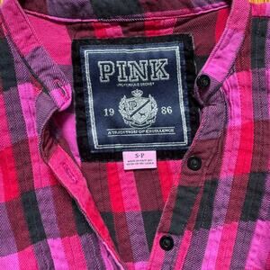 Vintage 2000s y2k mcbling era Victoria’s Secret PINK checkered long sleeve dress